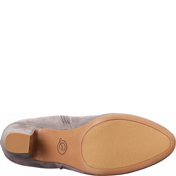 NEW CHINESE LAUNDRY stacked heeled boots in grey - Picture 4 of 4